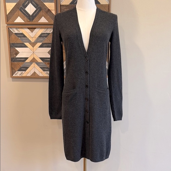 Ralph Lauren Dresses & Skirts - Ralph Lauren Black Label Cashmere V-Neck Long Cardigan Sweater Dress S *As-Is*